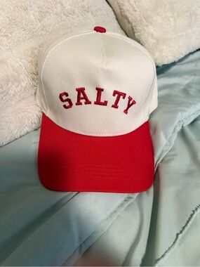 SALTY Two-Tone Baseball Cap - White and Red